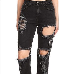 VIBRANT MIU DENIM- boyfriend denim